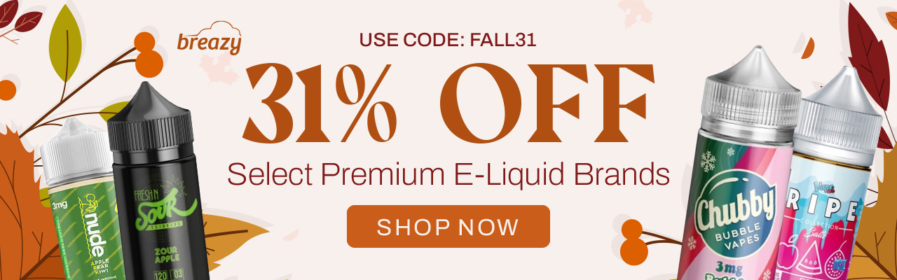 Fall sale: 31% off all e-liquid with code FALL31. Shop now.