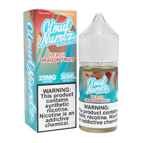 Cloud Nurdz Iced Salt E-Liquid - Peach Dragonfruit - 30ml