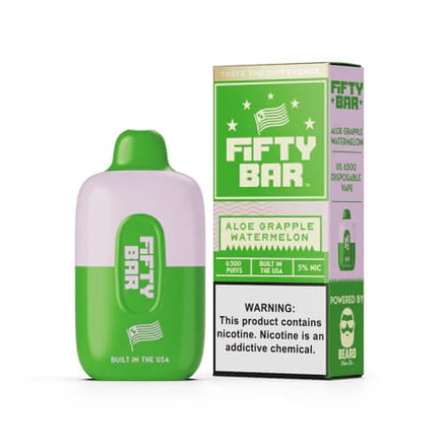 Fifty Bar Disposable Vape Aloe Grapple Watermelon 6500 Puffs