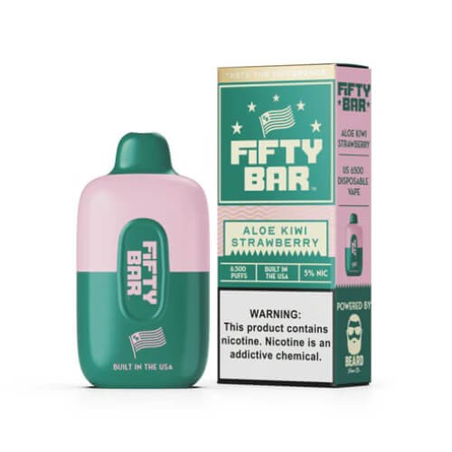 Fifty Bar Disposable Vape Aloe Kiwi Strawberry 6500 Puffs