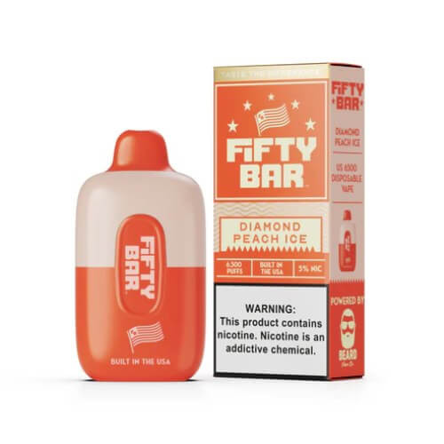 Fifty Bar Disposable Vape Diamond Peach Ice 6500 Puffs