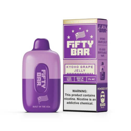Fifty Bar Disposable Vape Kyoho Grape Jelly 6500 Puffs
