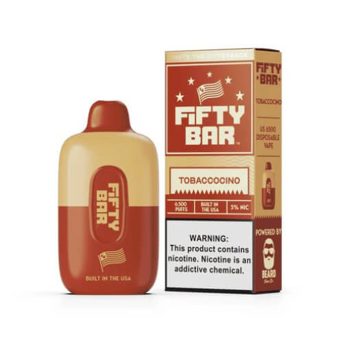 Fifty Bar Disposable Vape Tobacoccino 6500 Puffs