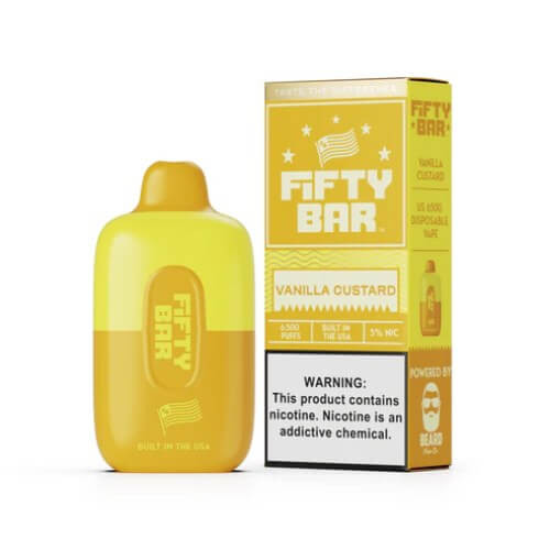 Fifty Bar Disposable Vape Vanilla Custard 6500 Puffs