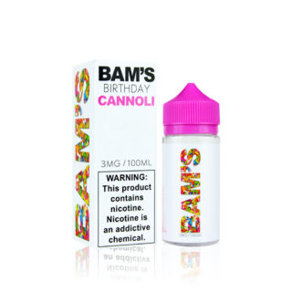 Bamu2019s Cannoli E-Liquid - Birthday Cannoli 100ML Box and Bottle