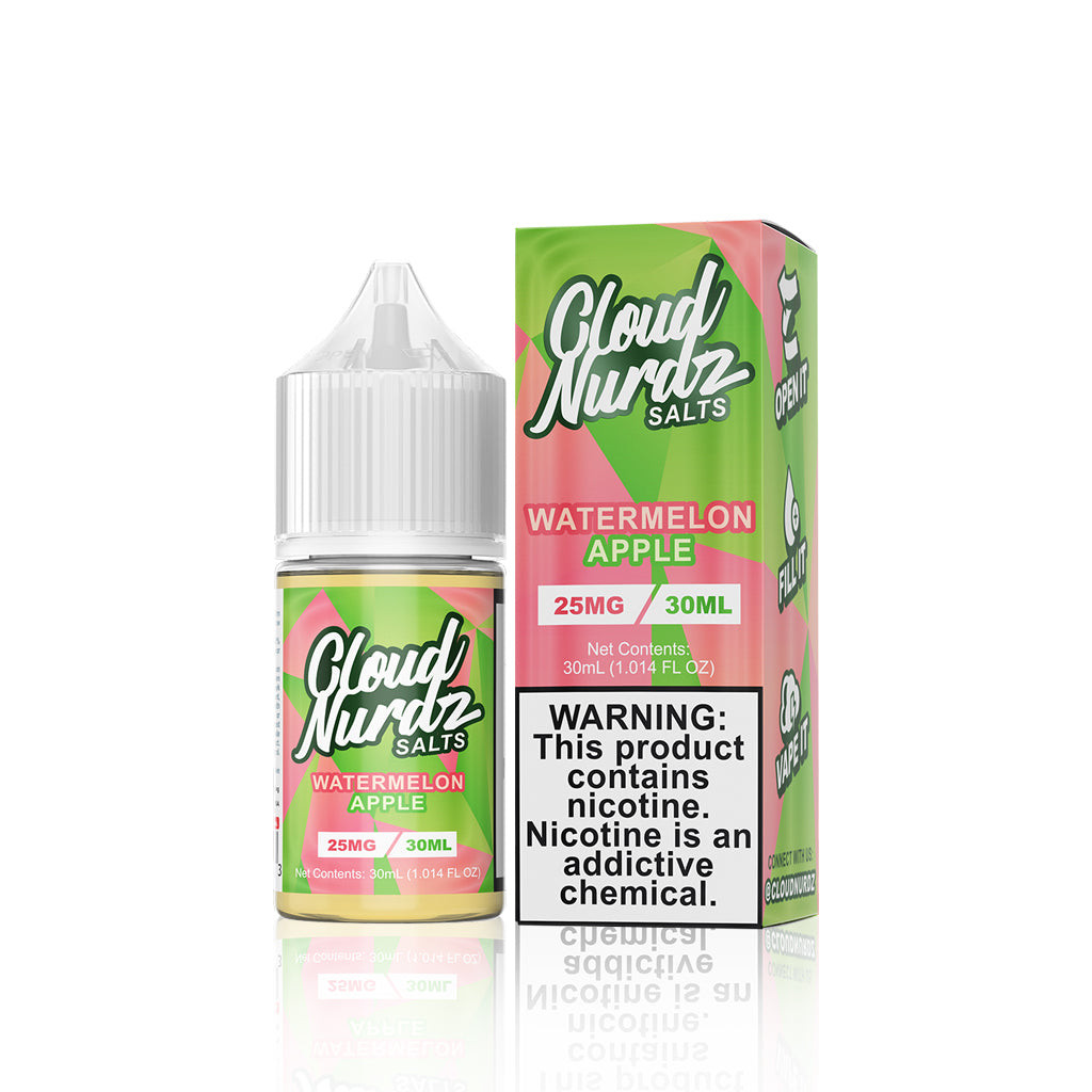 Cloud Nurdz Salts E-Liquid - Watermelon Apple - 30ml