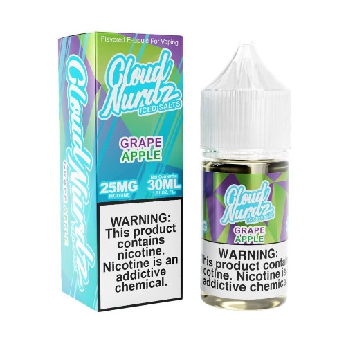 Cloud Nurdz Iced Salt E-Liquid - Grape Apple 30ml