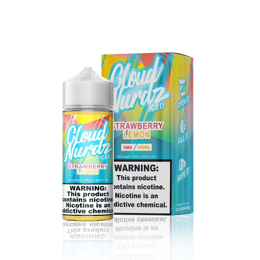 Cloud Nurdz Iced E-Liquid - Strawberry Lemon - 100ml