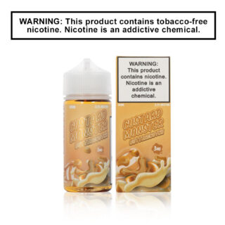 Custard Monster Nicotine E-Liquid - Butterscotch box and Bottle