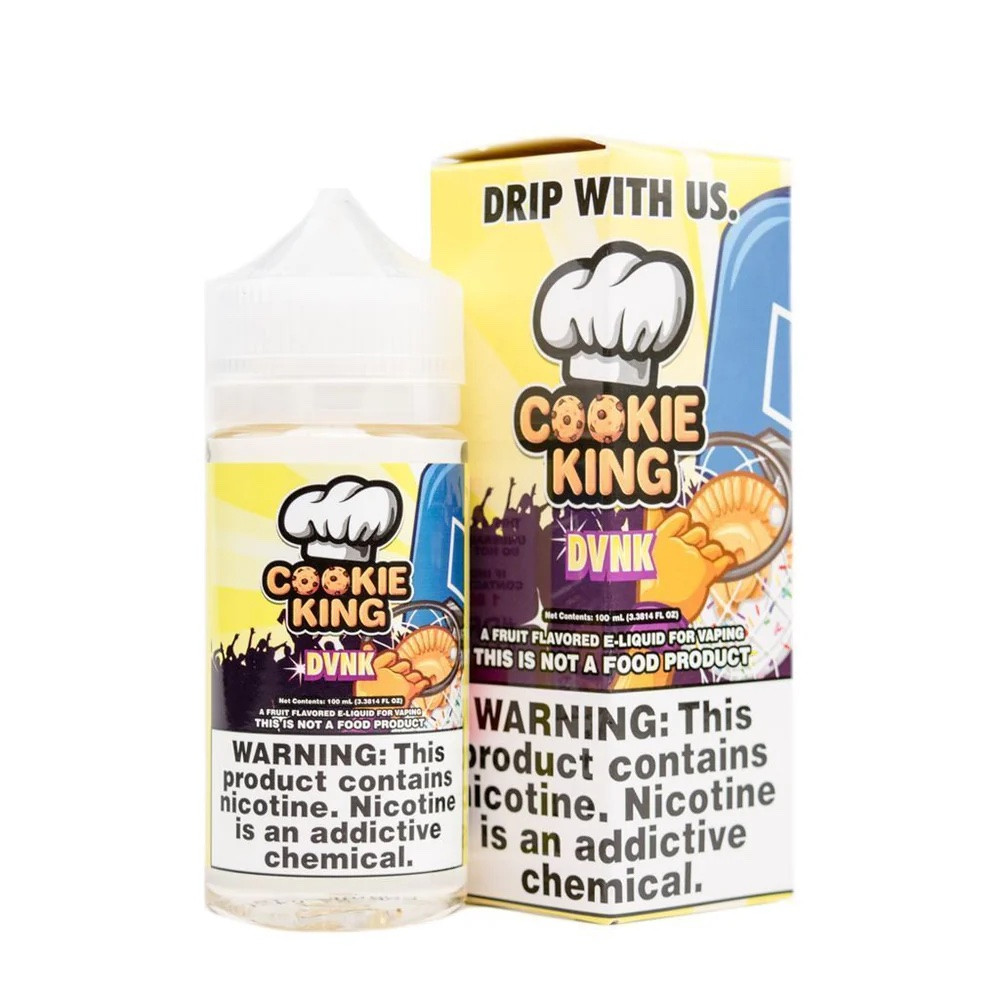 Cookie King DVNK 100ml vape juice box and bottle